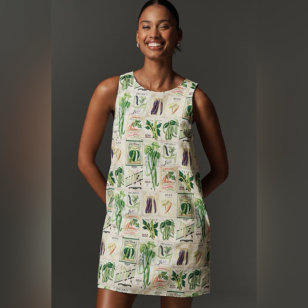 Rachel Antonoff Lola Linen Blend Sleeveless Mini Dress Anthropologie Beans